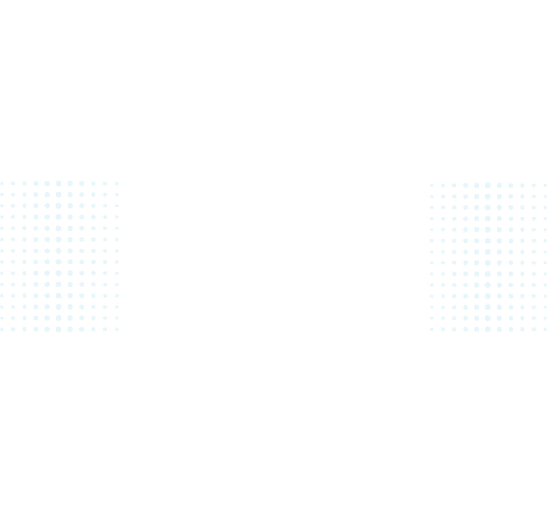 A mostly white background with blue dots.